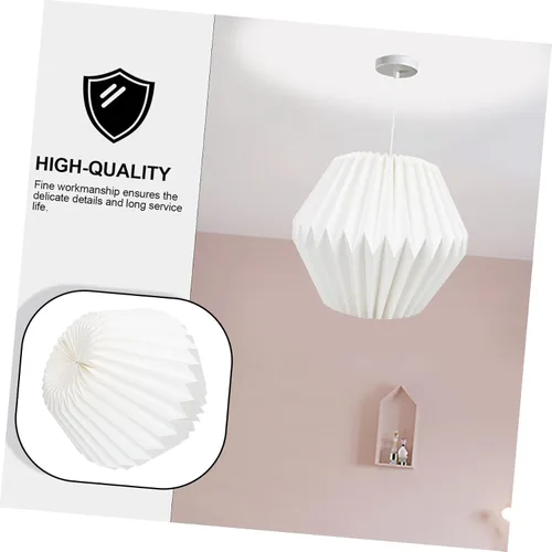 Miniatura 9 de NOLITOY 2 unids hecho a mano linterna de papel pantalla moderna simple cubierta de luz decorativa para decoración del hogar fácil almacenamiento