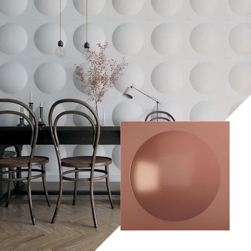 Miniatura 12 de Ekena Millwork 19 5/8 pulgadas de ancho x 19 5/8 pulgadas de alto, Sloane EnduraWall decorativo 3D, cromo brillante (cubre 2.67 pies cuadrados).