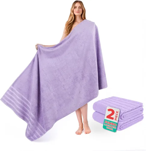 Miniatura 105 de American Soft Linen Toallas de baño jumbo grandes de 35 x 70 pulgadas, 600 GSM, 100% algodón, sábanas de baño turcas, toallas de baño de lujo
