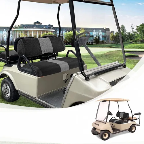 Miniatura 9 de Golf Cart Seat Covers Fit EZGO TXT/Club Car DS/Club Car Precedent/Yamaha Drive/Aftermarket Common Rear Seat Kit, Washable Breathable Air Mesh Cloth