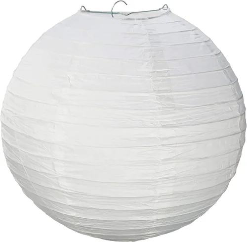 Miniatura 6 de Science Purchase - Paquete de 12 lámparas de papel chino de 8 pulgadas de diámetro para luces de cadena (blanco)