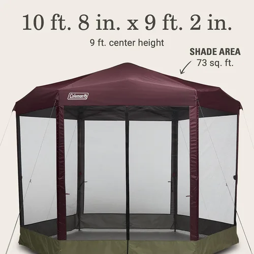 Miniatura 8 de Coleman Back Home Tienda de campaña con toldo con configuración instantánea, cenador al aire libre para descansar sin insectos, se adapta a mesas