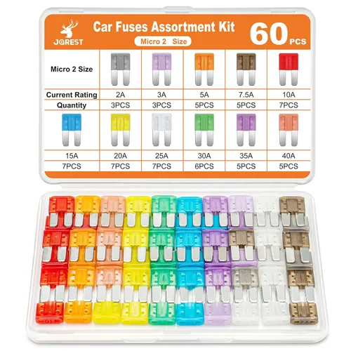 Miniatura 24 de Fusibles de automóvil 168 piezas, kit surtido de Jorest 114 fusibles de hoja mini automotriz + 54 fusibles automáticos estándar + 1 extractor
