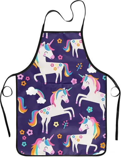 Miniatura 11 de Cute Kids Aprons for Cooking Painting Baking, Waterproof Toddler Aprons with Pockets, Art Smock for Boys Girls