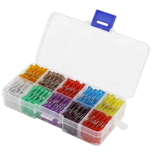 Miniatura 3 de Kit de 100 fusibles de automóvil – Kit surtido de fusibles de repuesto para automóvil, caravana, camión, motocicleta