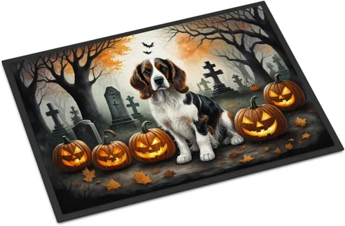 Miniatura 55 de Caroline's Treasures DAC2011MAT - Felpudo de Halloween espeluznante con diseño de Beagle, de 18 x 27 pulgadas, para interiores y exteriores