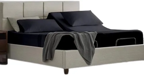 Sábana bajera flexible de tamaño King para cama de número de sueño, 1 pieza, sábana bajera de media división tamaño King – Desglose de 34 pulgadas