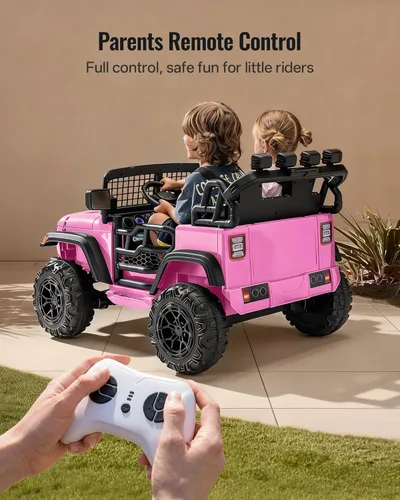Miniatura 4 de Outfunny - Coche de juguete de paseo de 2 plazas, coche eléctrico de 24 V y 4 WD para niños de 4 a 8 años con control remoto, motores de 4x200W