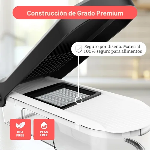 Miniatura 5 de Fullstar - Picadora de verduras, mandolina, rallador de queso, picadora de alimentos con recipiente, utensilios de cocina, artículos esenciales