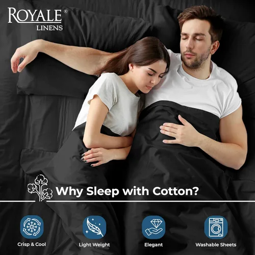Miniatura 3 de Royale Linens Sábana encimera de tamaño individual XL 100% Algodón Orgánico – Super suave – Sábanas superiores de percal – Sábana encimera