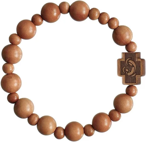 Miniatura 2 de Pulsera Rosario Madera de Azufaifo Stretch 0.394 in