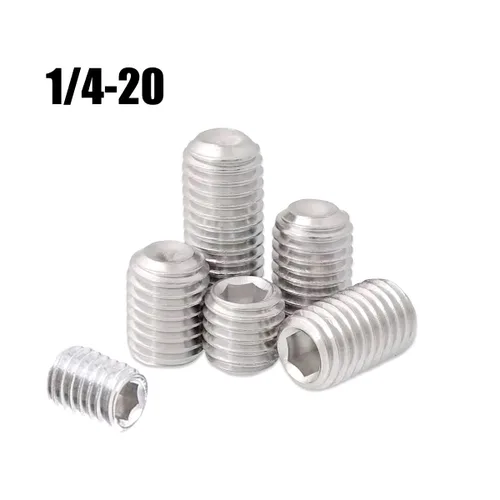 Miniatura 2 de MFLAMO 1/4-20 3/4 Tornillos de casquillo de zócalo, 304 pernos de zócalo UNC del acero inoxidable 1/4-20 Tornillo hexagonal hexagonal de acero