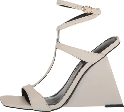 Miniatura 8 de Guess Sandalia de tacón Bacio3 para mujer, patente blanca, talla 9