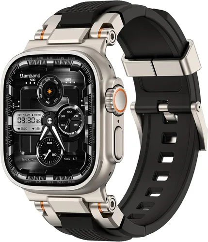 Miniatura 45 de amBand Bands - Funda protectora de pantalla compatible con Apple Watch Ultra 3/2/1 de 1.732 pulgadas, correa resistente M1 Sport Series y película