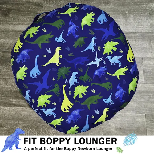 Miniatura 6 de Funda para tumbona de dinosaurio, color azul, transpirable y reutilizable, extraíble, para recién nacido, ajuste cómodo para bebé infantil (niño)