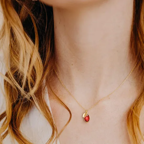 Miniatura 2 de Me&Hz Initial Birthstone Necklace for Women 14K Gold Filled Small Initial Necklace Crystal Birthstone Pendant Necklace for Girls Teens Mom Dainty