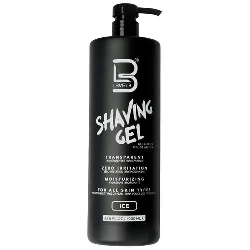 L3 - Gel de afeitar de nivel 3 - Gel de afeitado recto - No irritante - Olor refrescante - No necesita toalla caliente - Gel de afeitar de nivel