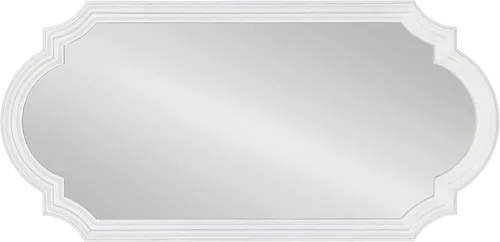 Miniatura 8 de Kate and Laurel Fairbourne Farmhouse - Espejo de pared de panel festoneado, 20 x 42, blanco envejecido, espejo decorativo alto tradicional