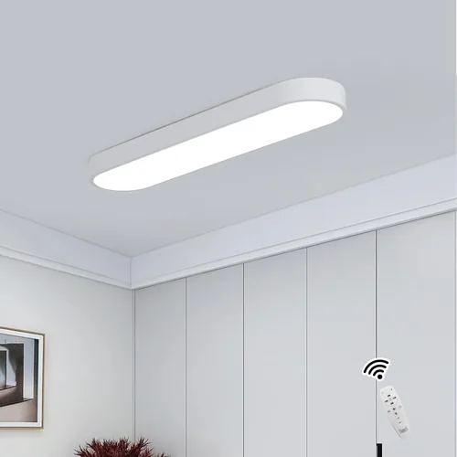 Miniatura 12 de Lámpara de techo lineal de 23.6 pulgadas, LED moderna de 40 W, lámpara de techo simple negra, iluminación de techo de perfil bajo para dormitorio
