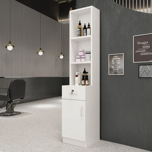 Miniatura 14 de Paddie Estaciones de peluquería de montaje en pared para estilista, juego de equipos de peluquería para estilista, muebles de spa de belleza