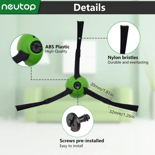 Miniatura 3 de Cepillo de barrido de bordes compatible con iRobot Roomba e, i y j Series e5, e6, i1, i1+, i3, i3+, i4, i4+, i6, i6+, i7, i7+, i8, i8+, Combo j7+