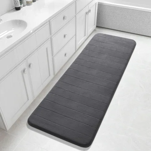 Miniatura 66 de Yimobra Tapete de baño de espuma viscoelástica, súper suave, absorbente, antideslizante, de secado rápido, lavable a máquina, tapete para bañera