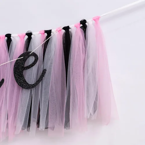 Miniatura 7 de Cartel de cumpleaños con temática de Halloween, decoración de fiesta de primer cumpleaños de fantasma pequeño, guirnalda espeluznante, tutú rosa