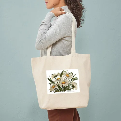 Miniatura 2 de CafePress Daisies - Bolsa de lona natural, estilo victoriano, vintage, reutilizable, bolsa de compras