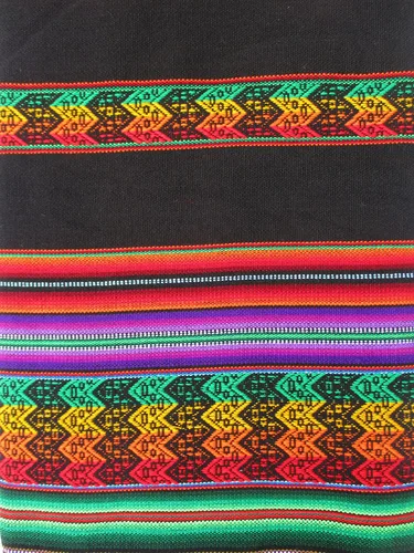 Miniatura 2 de Funda de cojín de tela inca, funda de cojín decorativa de Perú, funda de cojín de algodón estilo peruano para sofá de 18 pulgadas x 18 pulgadas Negro