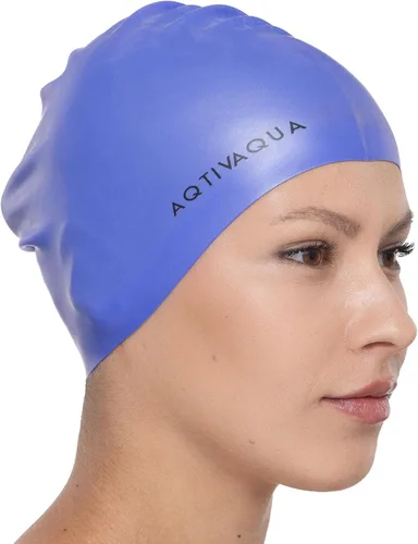 Miniatura 4 de AqtivAqua Gorro de natación de silicona impermeable/ Cómodo gorro de natación para mujeres, hombres, adultos y niños