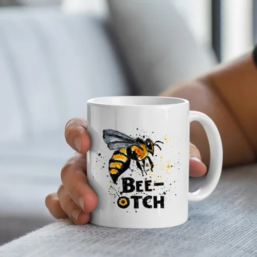 Miniatura 5 de Bee-otch Bumble Bee Funny 11oz Coffee Cup