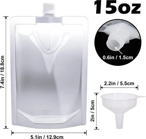 Miniatura 3 de Bolsas de plástico Keon - Bolsas de jugo flexibles, reutilizables, a prueba de fugas, sin BPA para viajes, deportes al aire libre, conciertos
