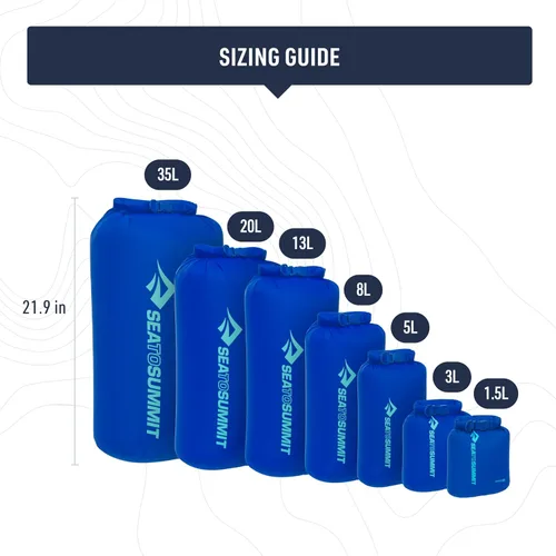 Miniatura 7 de Sea to Summit Bolsa seca ligera, almacenamiento seco multiusos Verde oliva
