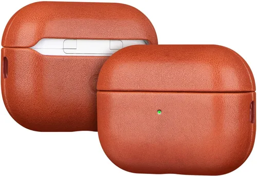 Miniatura 14 de Lopie Funda de piel para AirPods Pro de 2ª generación, azul cian, funda protectora totalmente envuelta con piel de cordero, protección de 360