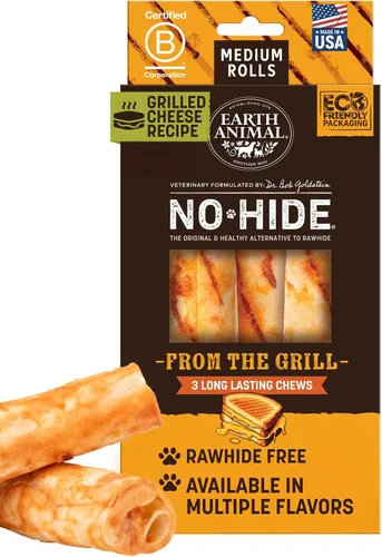 Miniatura 25 de Earth Animal Masticables sin ocultar – de The Grill Rolls Bacon Cheeseburger Sabor Rawhide Free Medium Dog Chews – 3