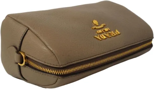 Miniatura 3 de Prada Vitello Daino Cuero Argilla Cuero Clutch 1ND004 Gris, Gris
