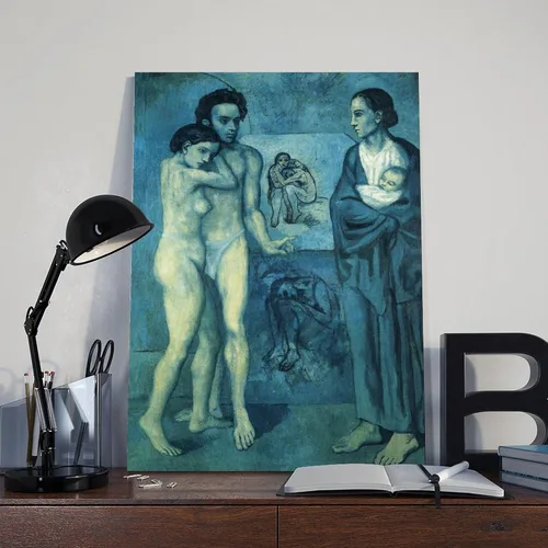 Miniatura 8 de La Vie. Life 1903 by Pablo Picasso Posters Prints Canvas Deco Paintings Vintage Wall Art For Offices Living Rooms And Bedrooms Hanging Frame 8" L X