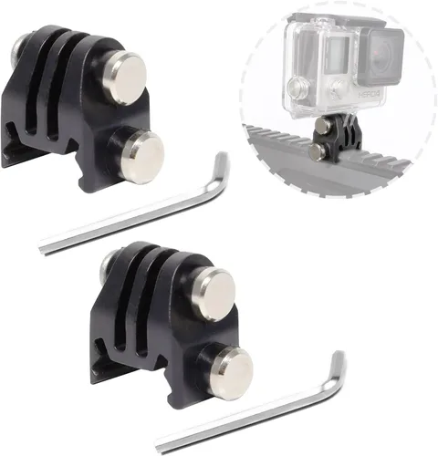 Soporte de riel de pistola para GoPro, adaptador de montaje en riel Picatinny de 0.787 in compatible con cámara de acción