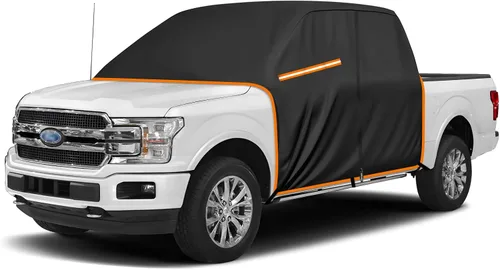 Miniatura 19 de QUNSUNUS Funda impermeable para camioneta Ford F-150 Super Crew Cab de 6.5 pies de cama corta, cubierta exterior para camioneta con cremallera