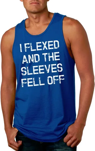 Miniatura 2 de Camiseta sin mangas para hombre con diseño gracioso de I Flexed and The Sleeves Fell Off, camiseta para entrenamiento en el gimnasio
