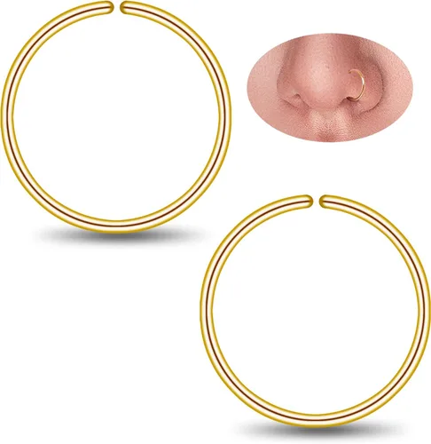 Miniatura 83 de Small Gold or Sterling Silver Huggie Hoop Earrings for Women Cartilage Nose Helix Tragus