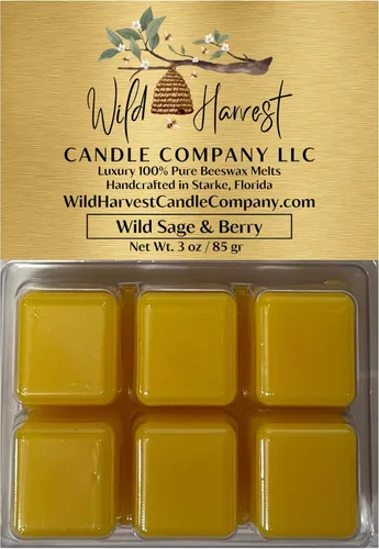 Miniatura 32 de Primera Respiración del Otoño Perfumado, 1 Paquete de Cera de Abejas Pura Derretida para Calentadores, Wild Harvest Candle Company, Tartas Cúbicas