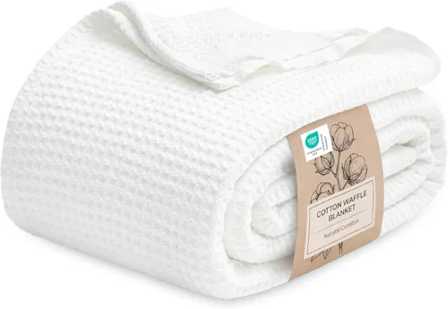 Miniatura 55 de Bedsure Gentlesoft - Manta de 100 % algodón, tamaño Twin XL, para dormitorio universitario, transpirable y suave, manta Twin de tejido waffle