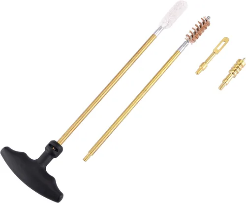 Miniatura 4 de Raiseek Kit de limpieza de pistola de calibre .357 Kit de limpieza de pistola de 0.354 in Kit de limpieza de pistola, cepillo y mordaza Negro