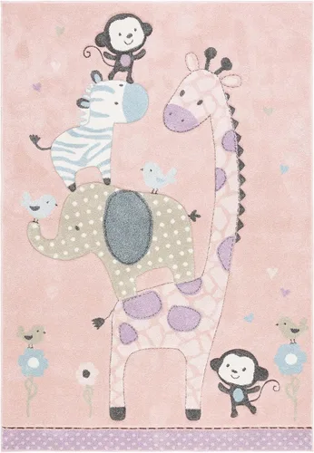 Miniatura 17 de SAFAVIEH Carousel Kids Collection - Alfombra decorativa de 2 x 3 pies, color marfil, diseño animal, no desprende pelusa y de fácil cuidado, ideal