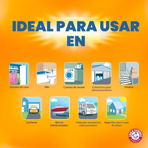 Miniatura 7 de Arm & Hammer Essentials Absorvedor de humedad desechable y eliminador de olores, sin fragancia, 1 lb., atrae y atrapa la humedad excesiva