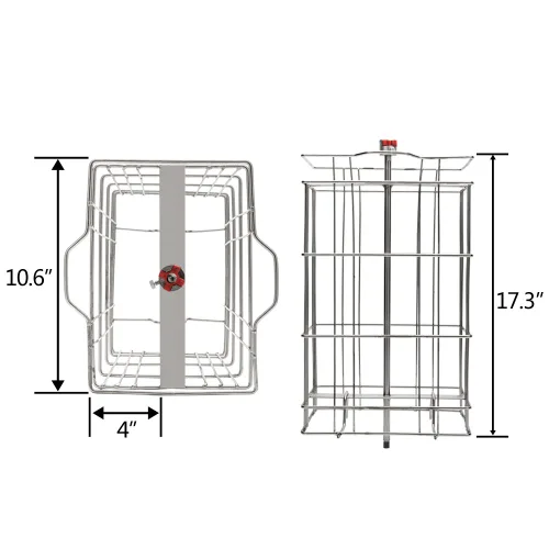 Miniatura 2 de VINGLI Extractor Manual de Miel de 2 Marcos, Separador, Tambor Giratorio de Panal de Acero Inoxidable de Grado Alimenticio, Manivela Manual
