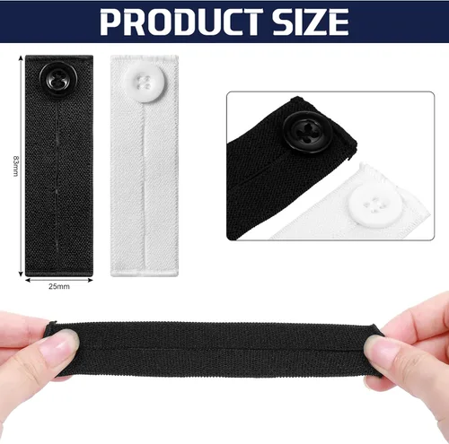 Miniatura 3 de Canlierr 20 Pcs Extender Button Set Includes Elastic Waist Button and Comfy Collar Extender for Clothing Supplies