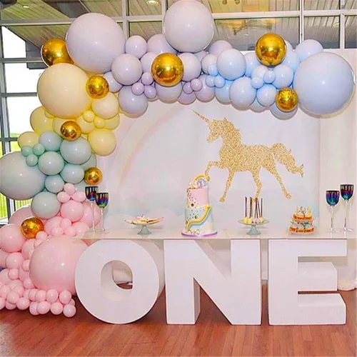 Miniatura 9 de Kit de arco de guirnalda de globos de arco iris, 171 piezas de globos de látex pastel, colores macarrón, 5, 10, 12, 18 pulgadas, cumpleaños, baby