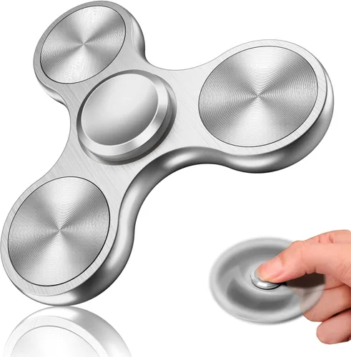 Fidget Spinners, 3-8 minutos de giros de acero inoxidable con rodamiento de metal Fidget Spinner, EDC TDAH estrés ansiedad alivia juguetes para los